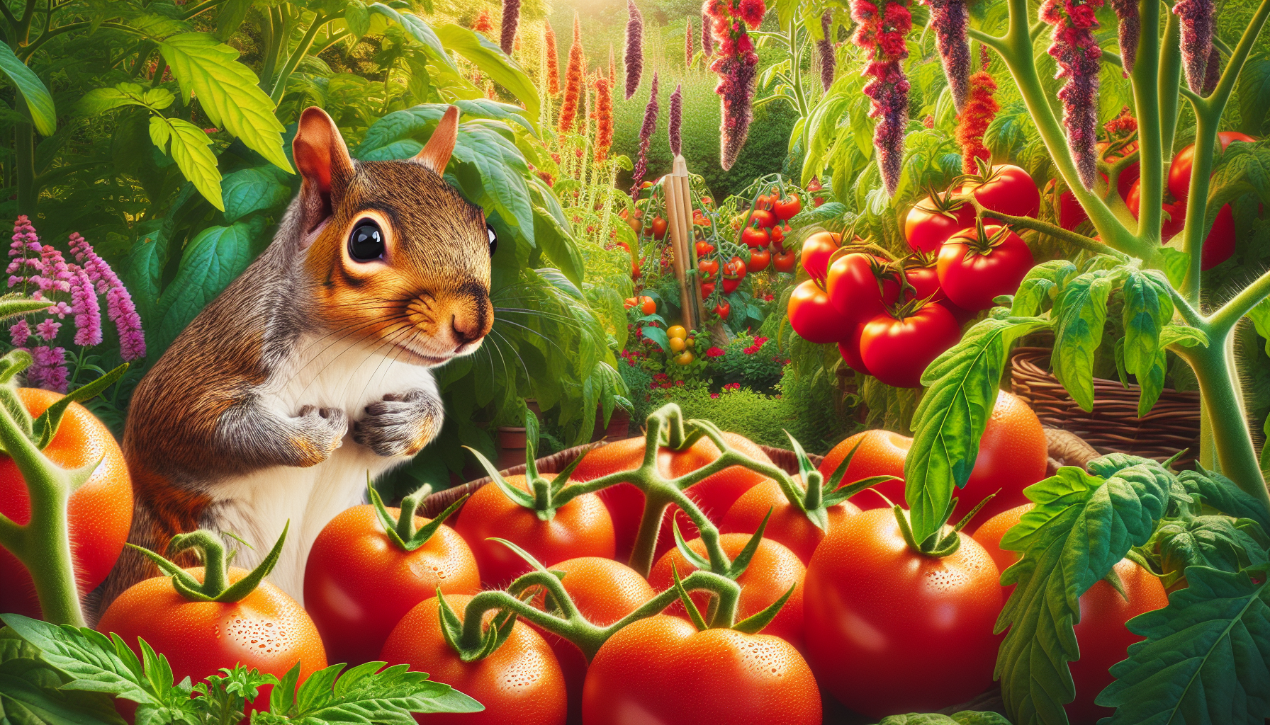 do squirrels eat tomato plants