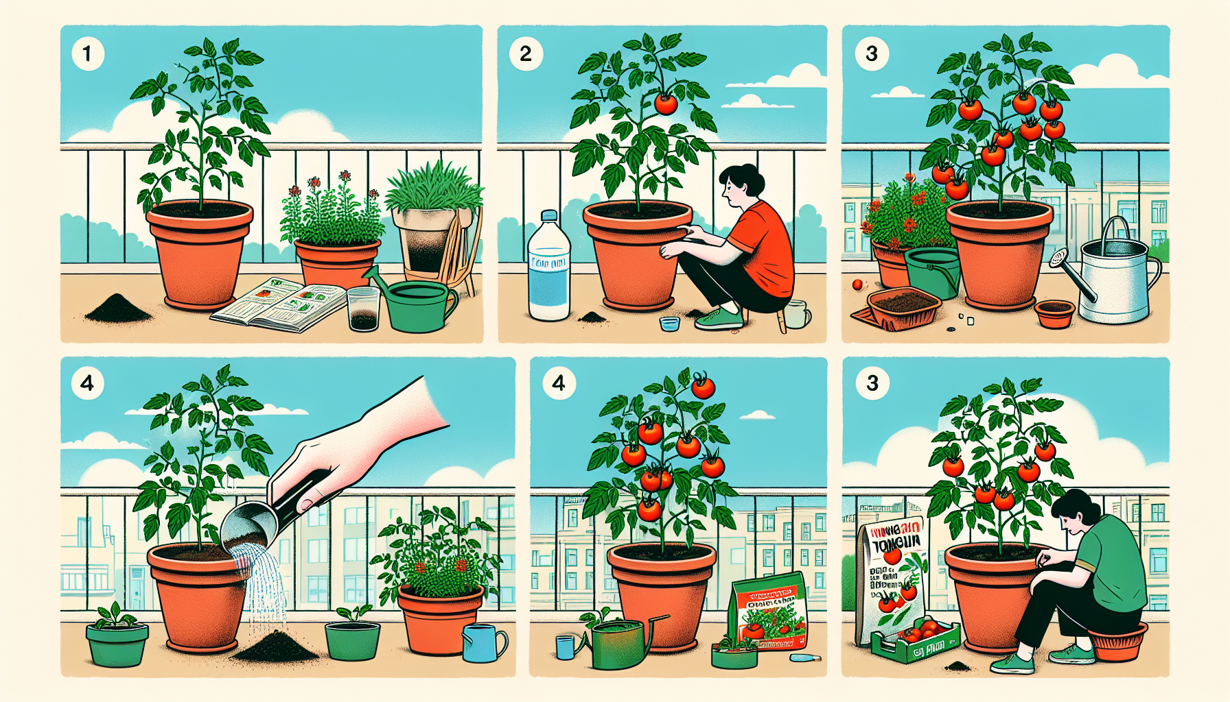 how do you grow tomato plants in pots