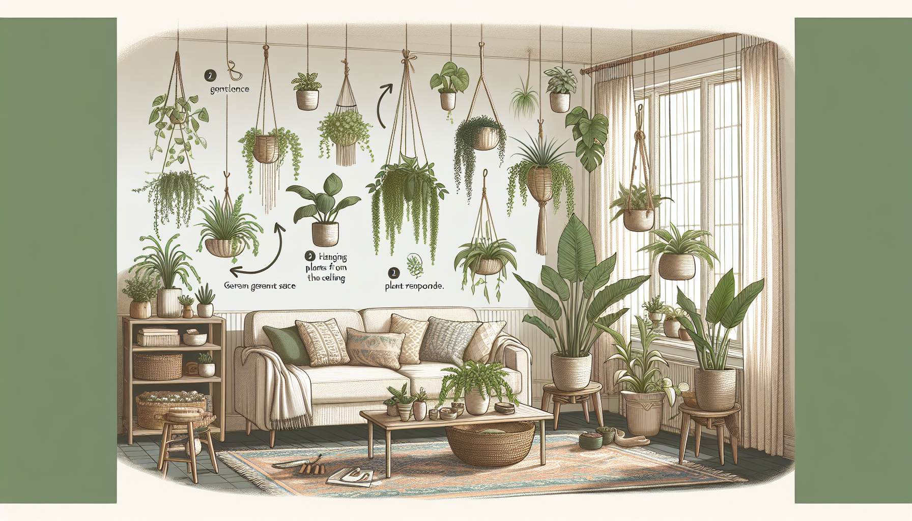 how to hang plants from ceiling