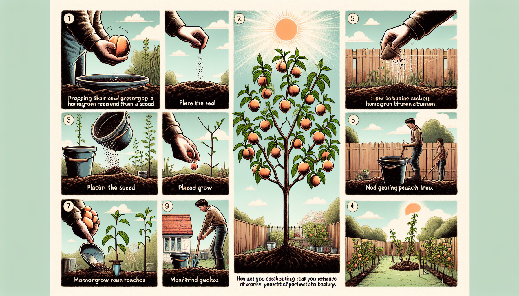 how to plant a peach tree from seed