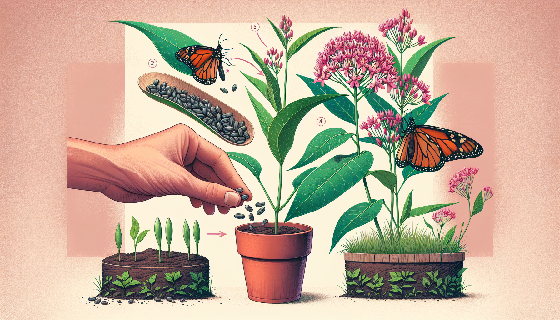how to plant milkweed seeds