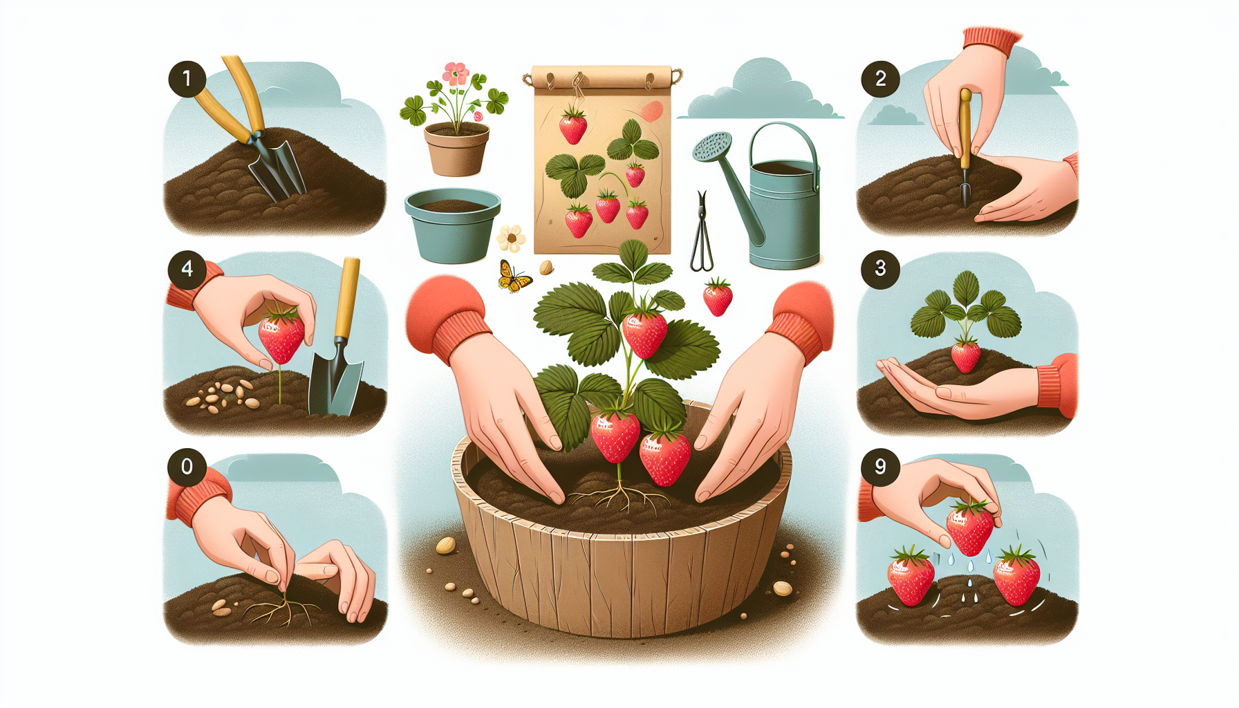 how to plant strawberry seeds