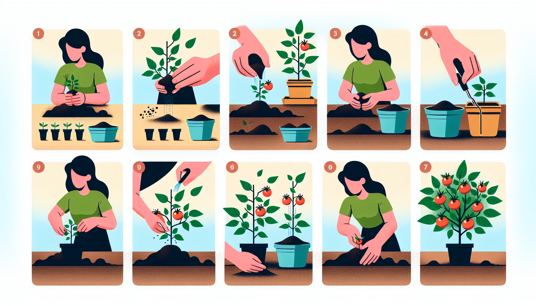how to plant tomatoes in a pot
