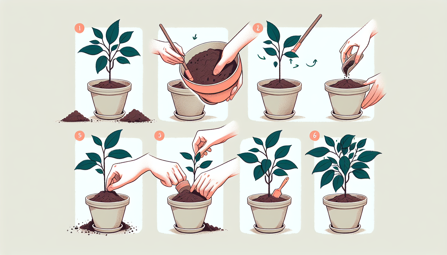 how to repot plants
