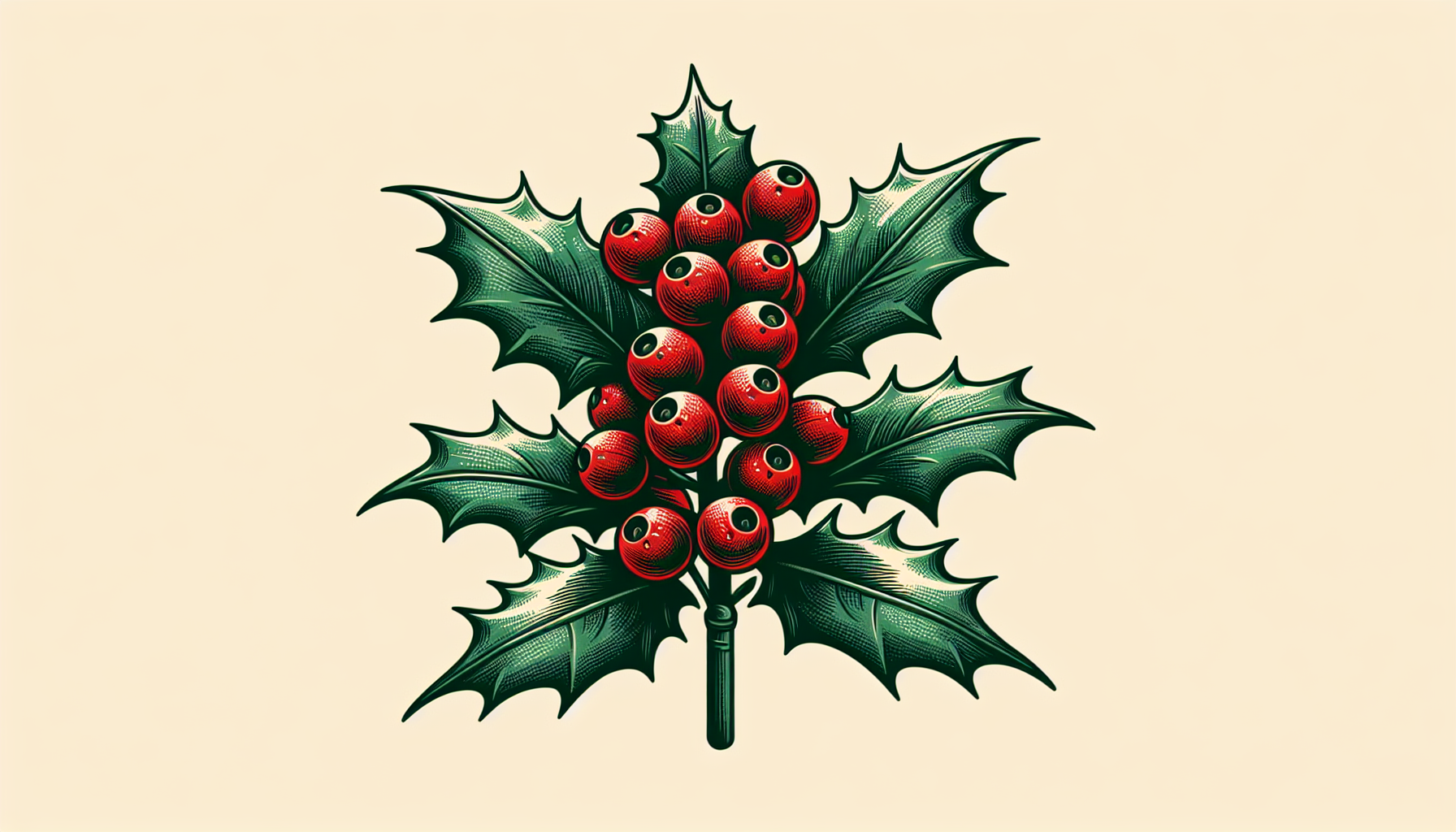 what is the shape of a holly plant