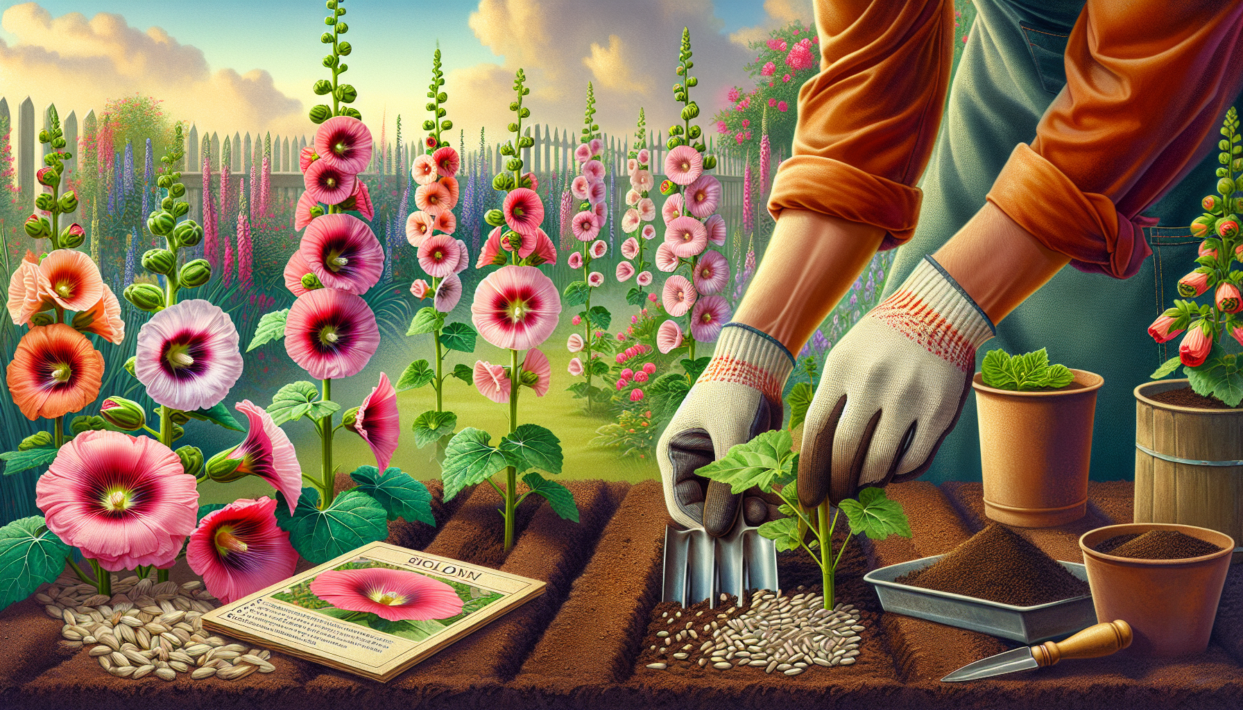 when to plant hollyhock seeds